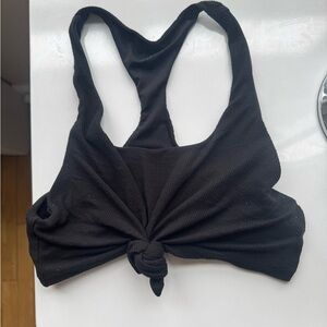 Alo Black Knotted Sports Bra